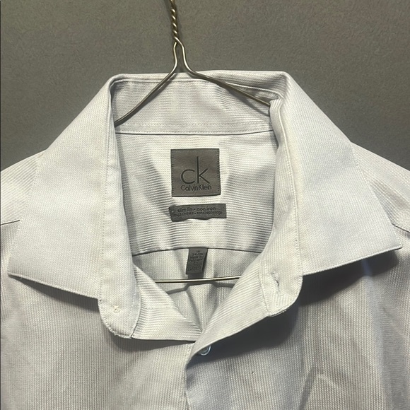 Calvin Klein Blue Dress Shirt Formal Wear Size 16 - Picture 3 of 6